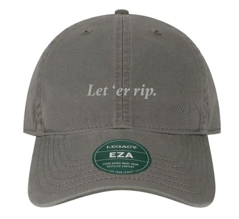"Let Er Rip" Hat, Dark Grey